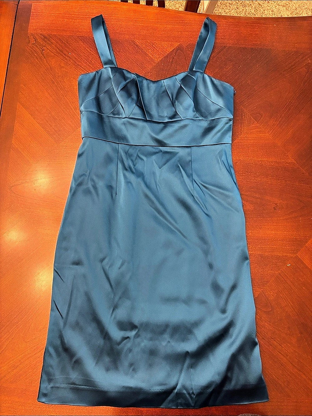Tahari Blue Midi Dress Size 6 Like New